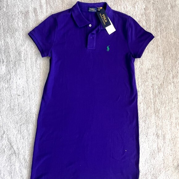 NWT Polo Purple Shirt Dress - Size Medium - Ralph Lauren - Picture 9 of 10